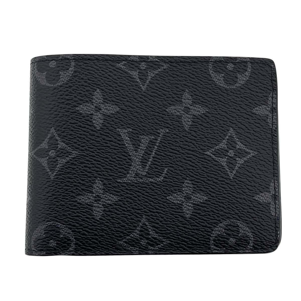 LOUIS VUITTON ルイ・ヴィトン ポルトフォイユ ミュルティプル 二つ折り財布 M61695 モノグラムエクリプス ブラック メンズ【中古】