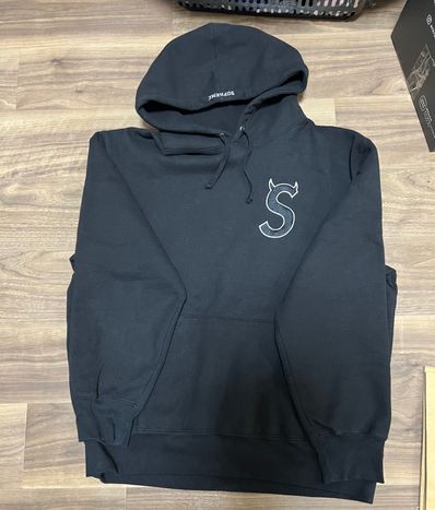 Supreme S Logo Hooded Sweatshirt "Black" (22FW)
