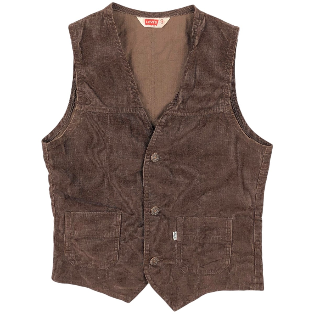 古着 70年代 リーバイス Levi's 前開き コーデュロイベスト カナダ製 メンズXS相当 ヴィンテージ/eaa656345