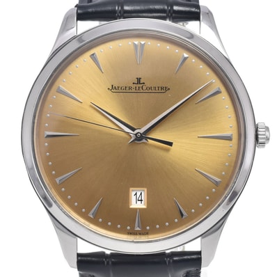 ジャガー・ルクルト JAEGER-LECOULTRE 174.8.37.S マスター ウルトラスリム デイト ゴールド 自動巻き メンズ 美品 腕時計 M#147655