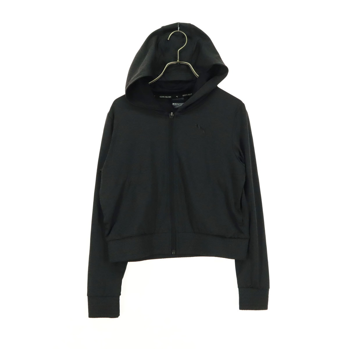 美品 PUMA プーマ 長袖 ジップパーカー S ダークグレー