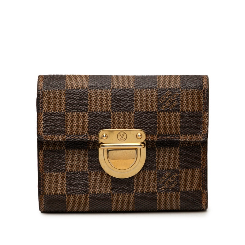 ルイ ヴィトン ダミエ ポルトフォイユ コアラ 三つ折り財布 N60005 ブラウン PVC レザー レディース LOUIS VUITTON 【中古】
