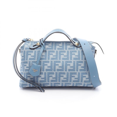 フェンディ FENDI バイザウェイ ソフト ミディアム ハンドバッグ バッグ キャンバス レザー レディース ブルー系 8BL155AUPXF1SKL 【新品】