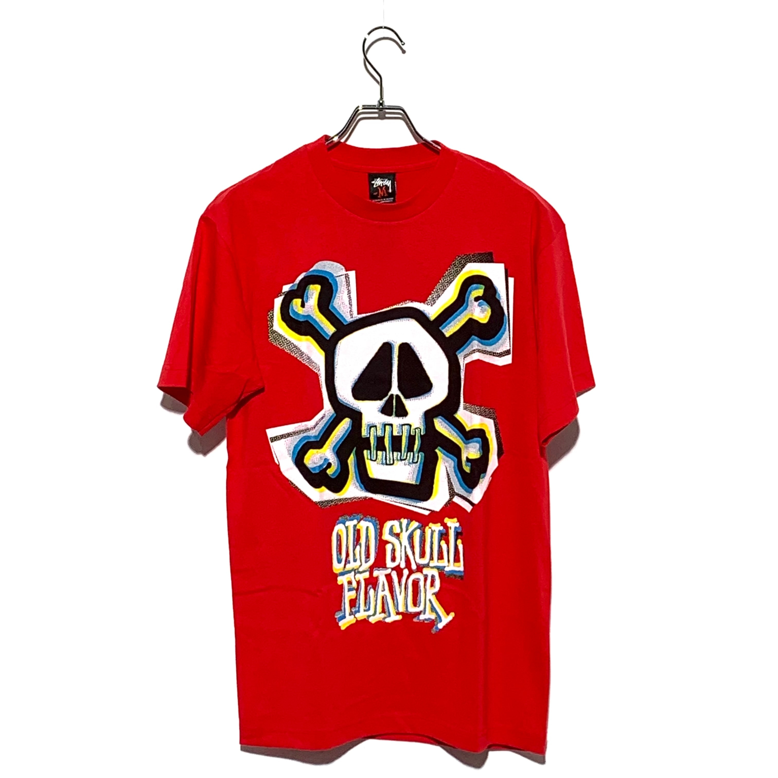 STUSSY OLD  SKULL FLAVOR TEE red