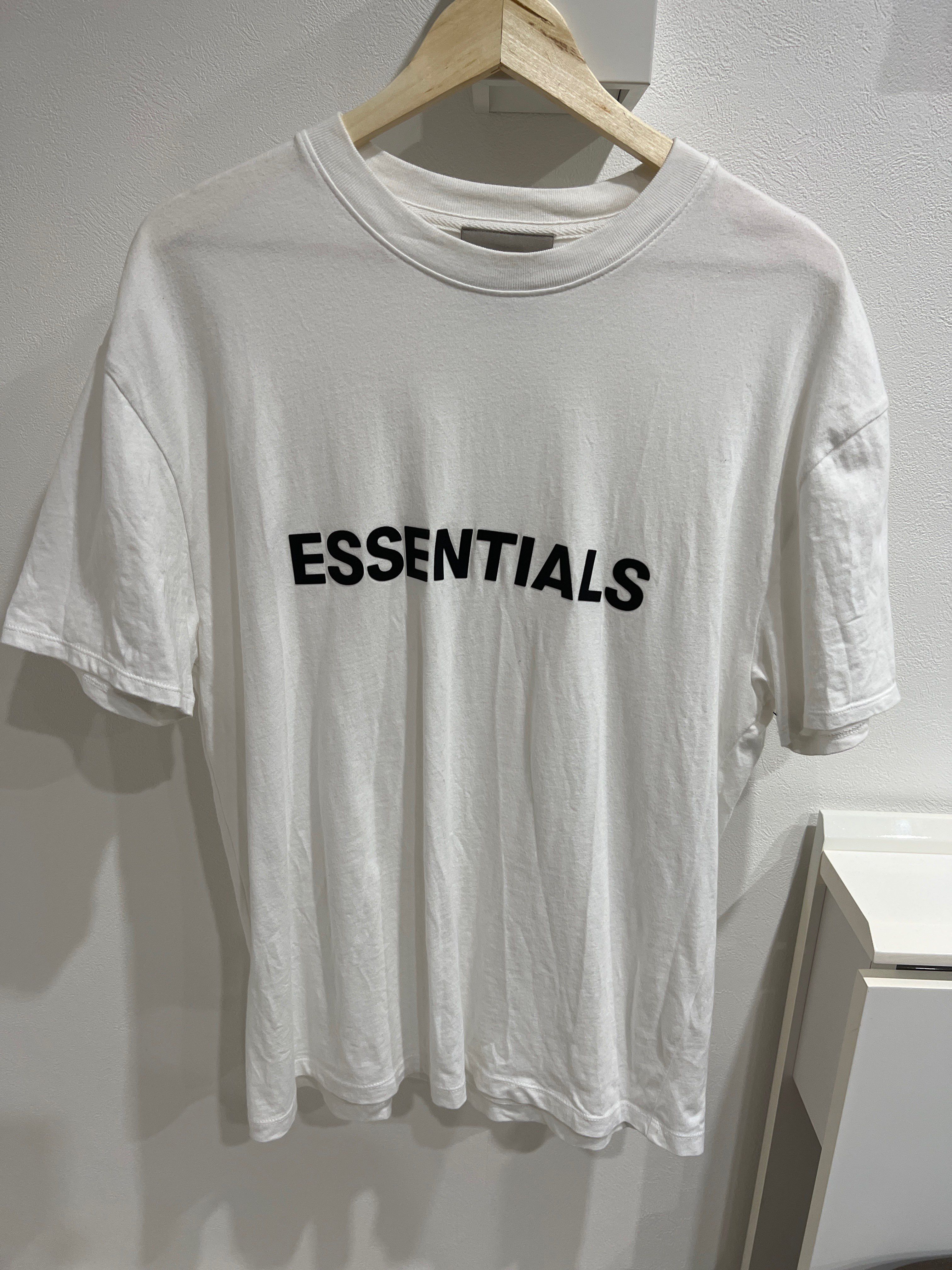 FEAR OF GOD ESSENTIALS 3D Silicon Applique Boxy T-Shirt "White"