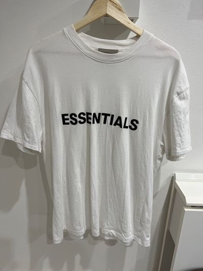 FEAR OF GOD ESSENTIALS 3D Silicon Applique Boxy T-Shirt "White"