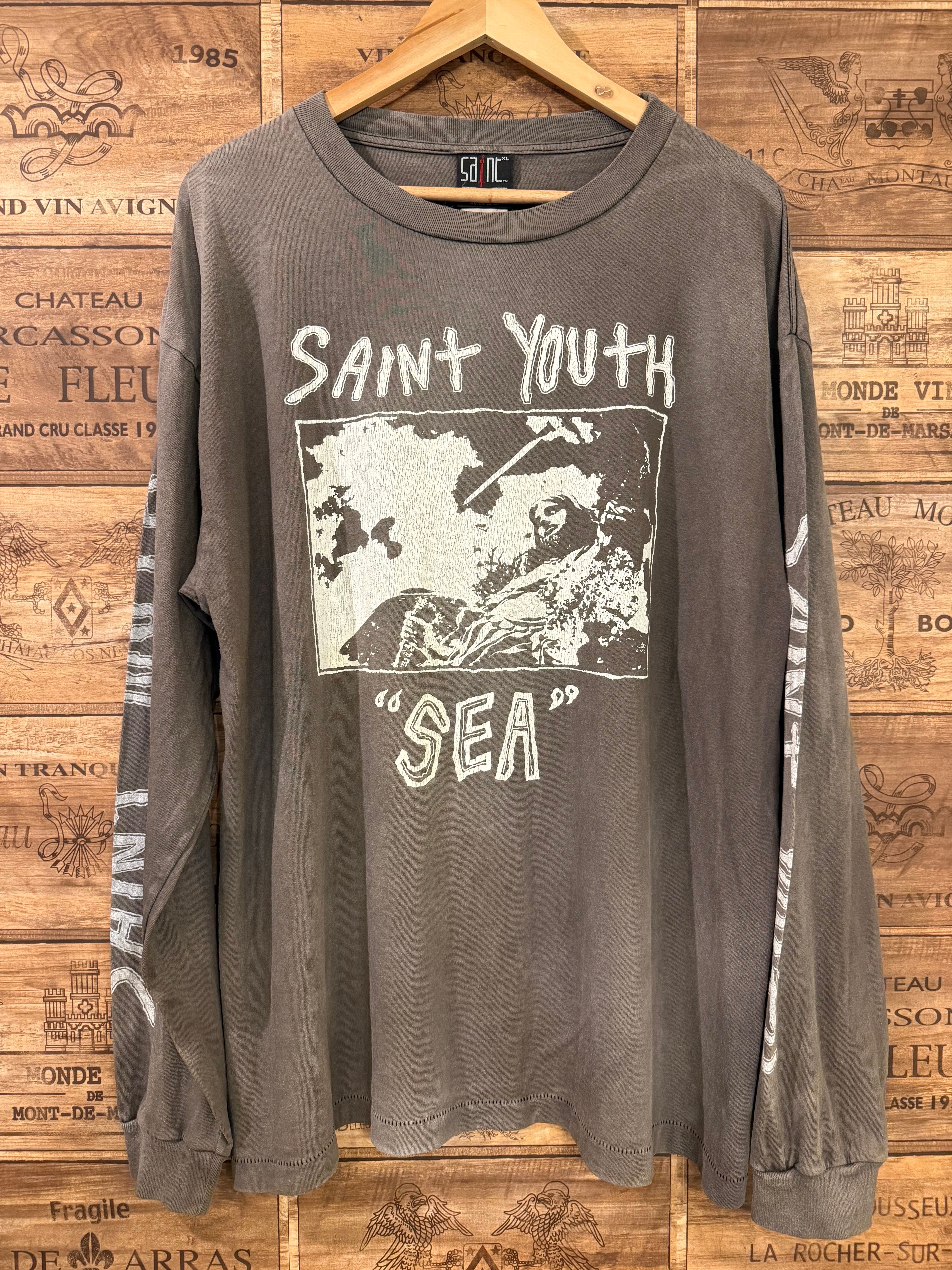 SAINT MXXXXXX x WIND AND SEA LS Tee "Black"