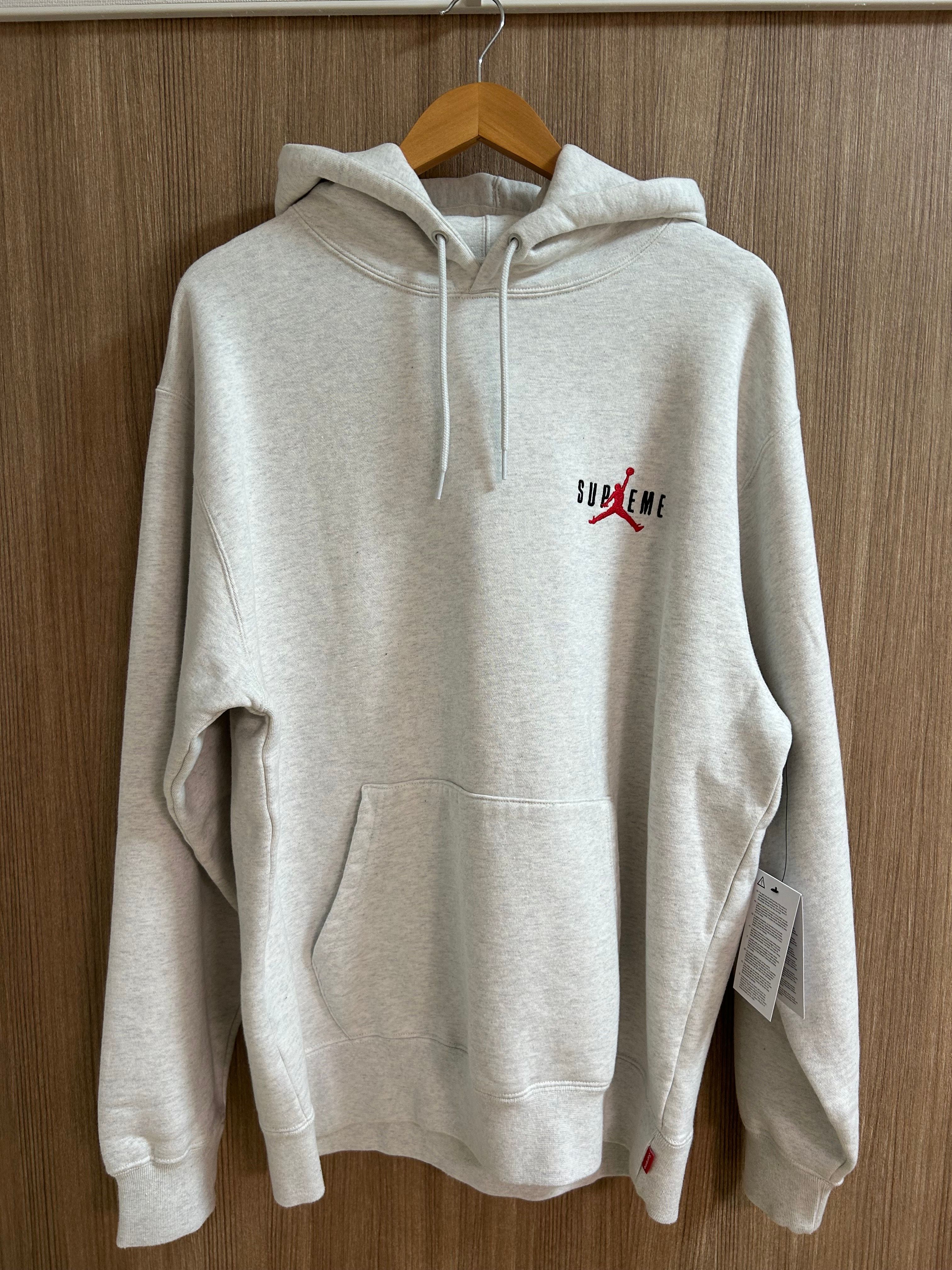 Supreme x Jordan Hooded Sweatshirt "Ash Grey" HF0836-051