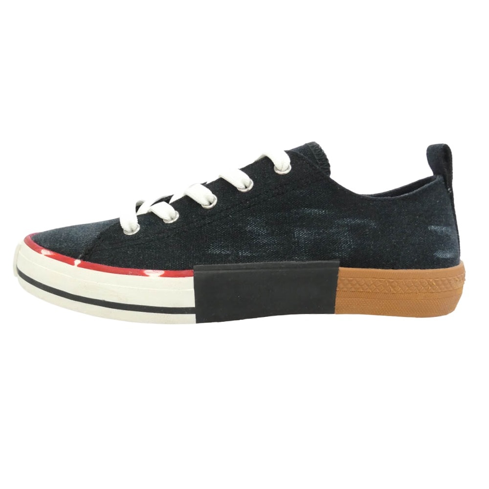 MAISON MARGIELA メゾンマルジェラ 21SS S39WS0092 キャンバス 加工 スニーカー ブラック系 36【美品】【中古】