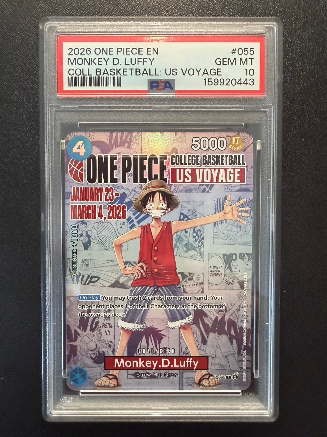 PSA9】モンキー・D・ルフィ：P (開封済) [P-055]【英語版