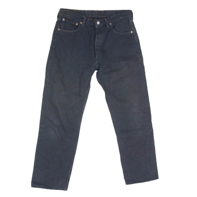 Levi's リーバイス デニムパンツ 90s 97年 USA製 後染め 501 デニム パンツ ブラック系 34【中古】