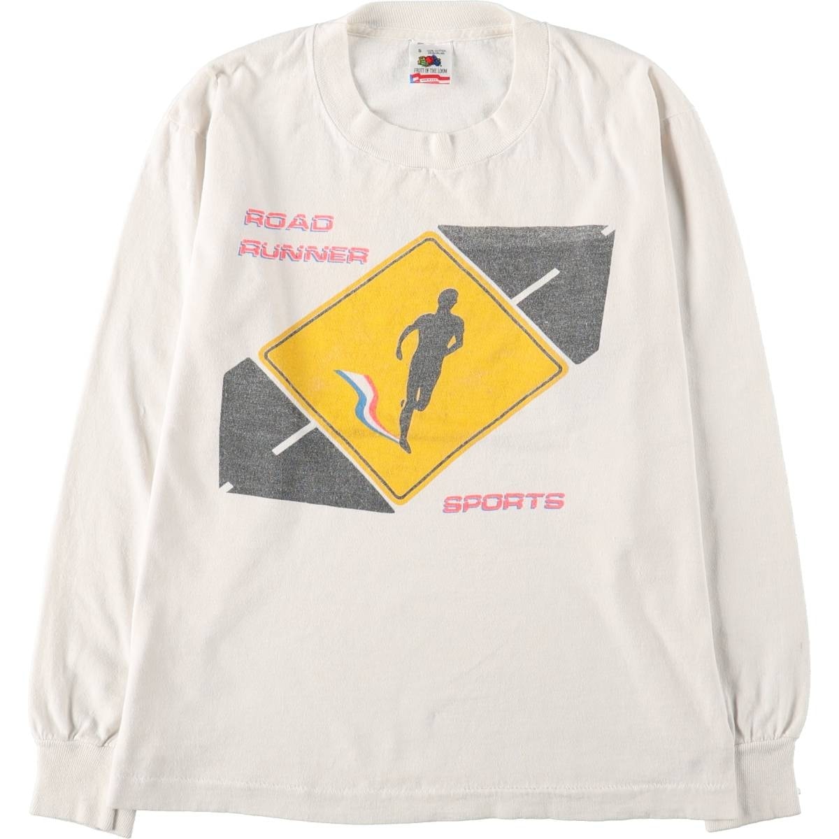 古着 90年代 フルーツオブザルーム FRUIT OF THE LOOM ロングTシャツ ロンT USA製 レディースS相当 ヴィンテージ/eaa665646