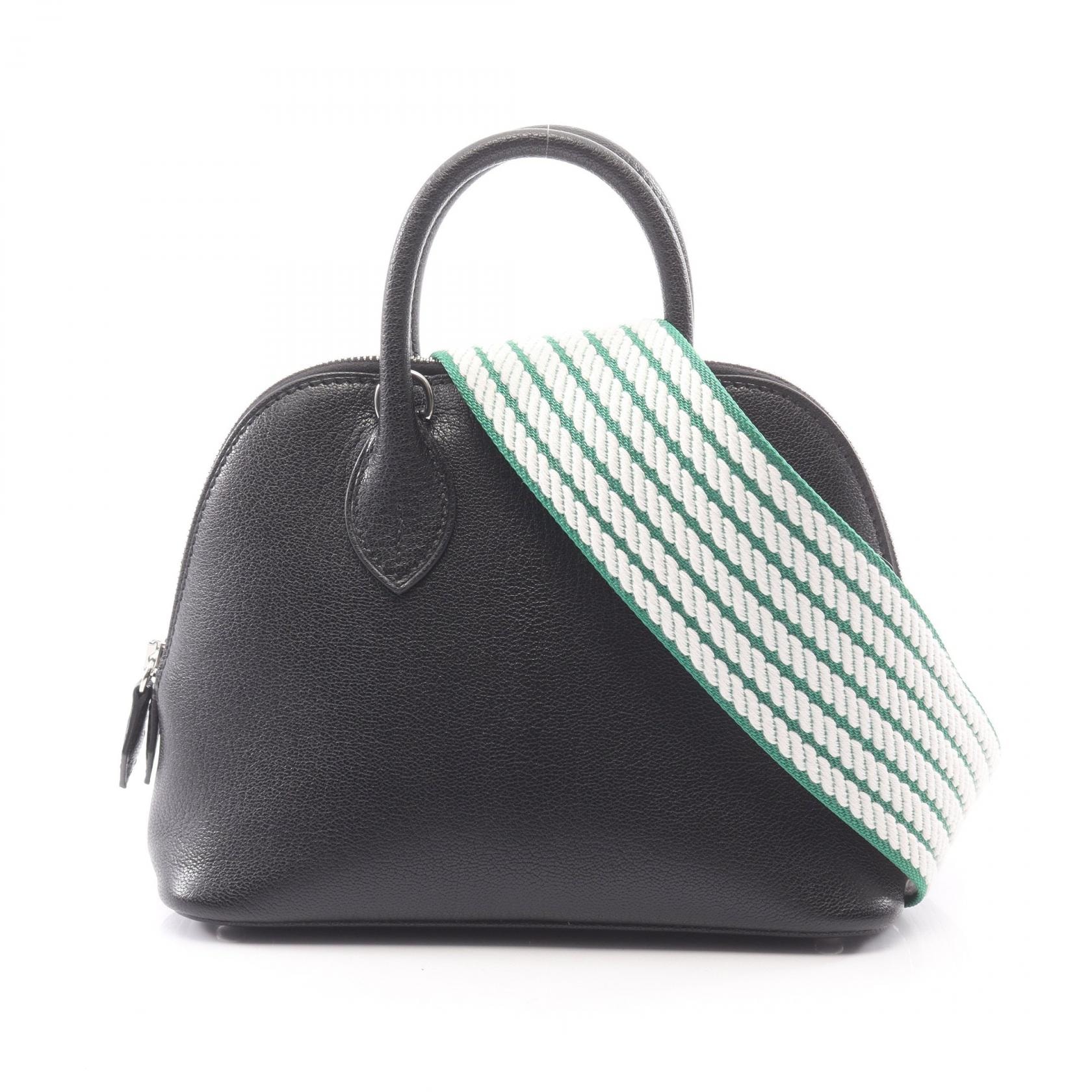 エルメス HERMES ボリード1923 ミニ 2WAY ハンドバッグ バッグ レザー シェーブル シェーブル ブラック(エルメス) W刻印(2024年製造) レディース ブラック系 085695CK 【中古】