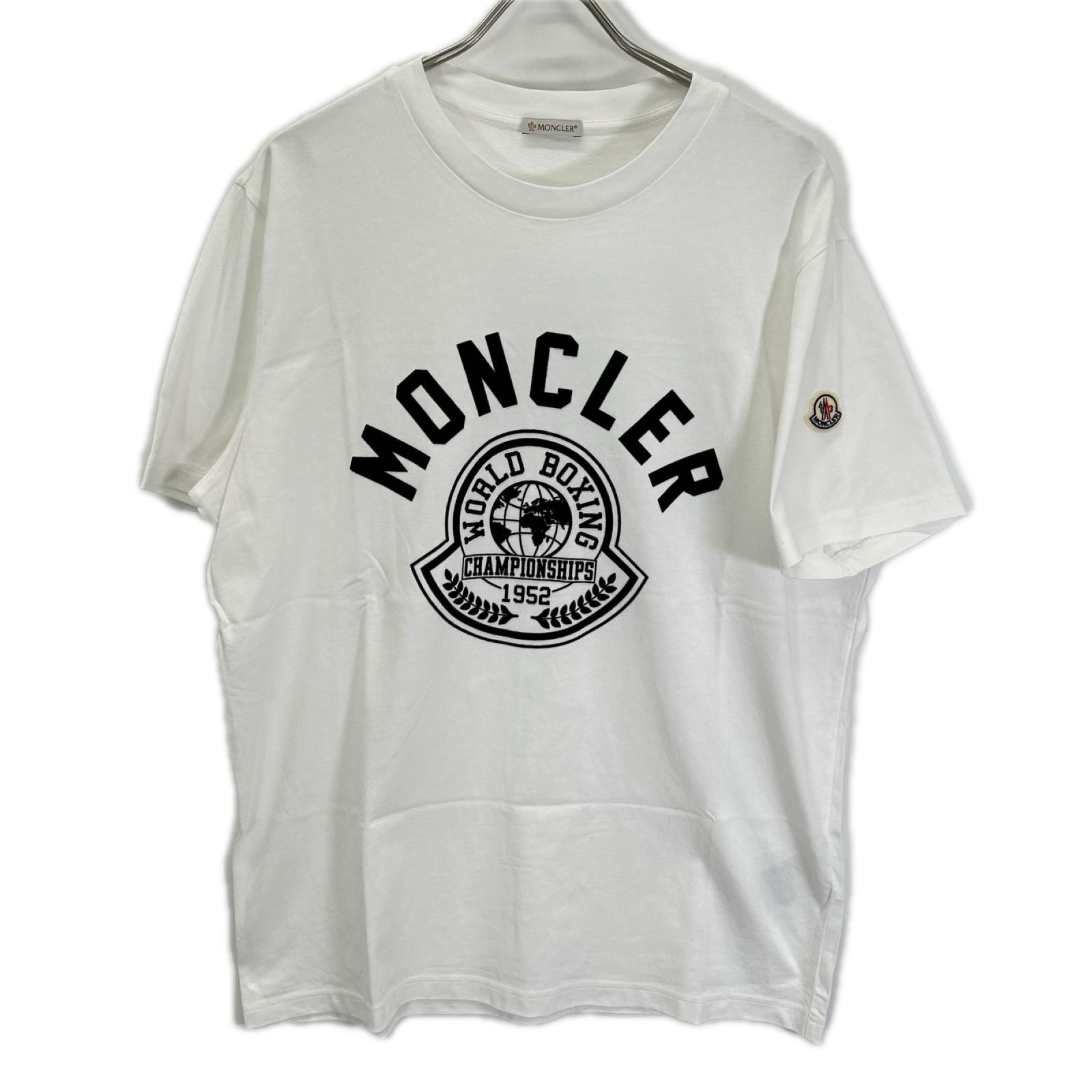 モンクレール 22年 ホワイト ロゴプリント SS TSHIRT XXL