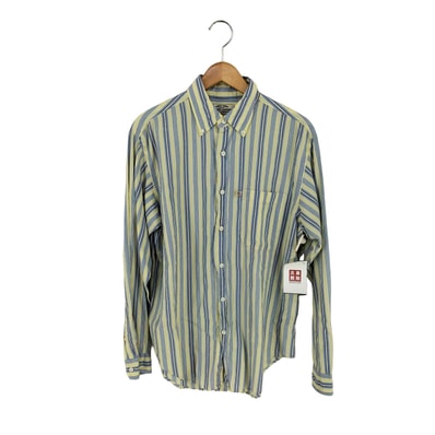 90S コットンストライプ L/S BDシャツ【1136318287655】