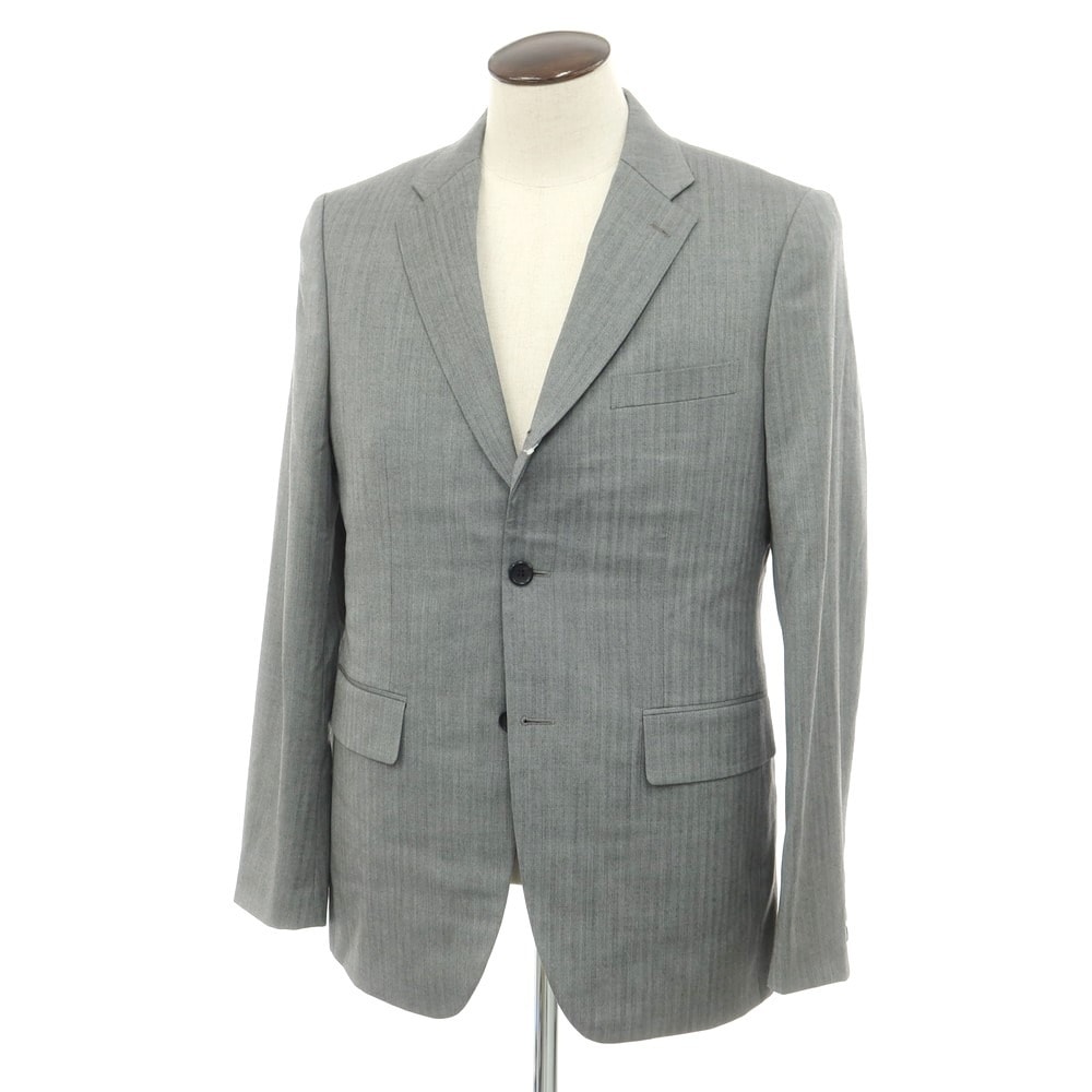 【中古】コムデギャルソン オムドゥ COMME des GARCONS HOMME DEUX 2023年秋冬 ウール テーラードジャケット ライトグレー【サイズL】【メンズ】