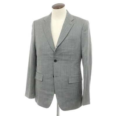 【中古】コムデギャルソン オムドゥ COMME des GARCONS HOMME DEUX 2023年秋冬 ウール テーラードジャケット ライトグレー【サイズL】【メンズ】