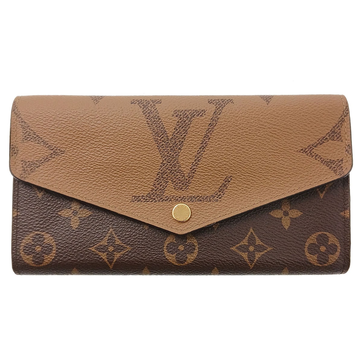 LOUIS VUITTON ルイ・ヴィトン ポルトフォイユ サラ 長財布 M80726 モノグラムリバース ブラウン レディース【中古】