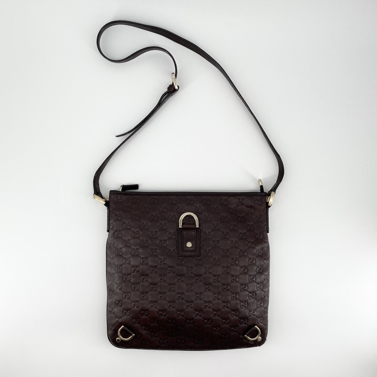 GUCCI(グッチ) アビーライン グッチシマ Dリング 131326 ショルダーバッグ ブラウン×ゴールド