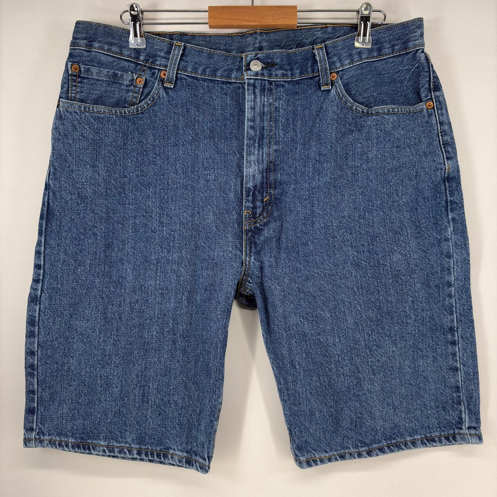 古着 リーバイス Levi's デニム ショートパンツ ストレート 505 ジーパン ハーフパンツ ジップフライ 大きいサイズ w38  ブルー メンズ