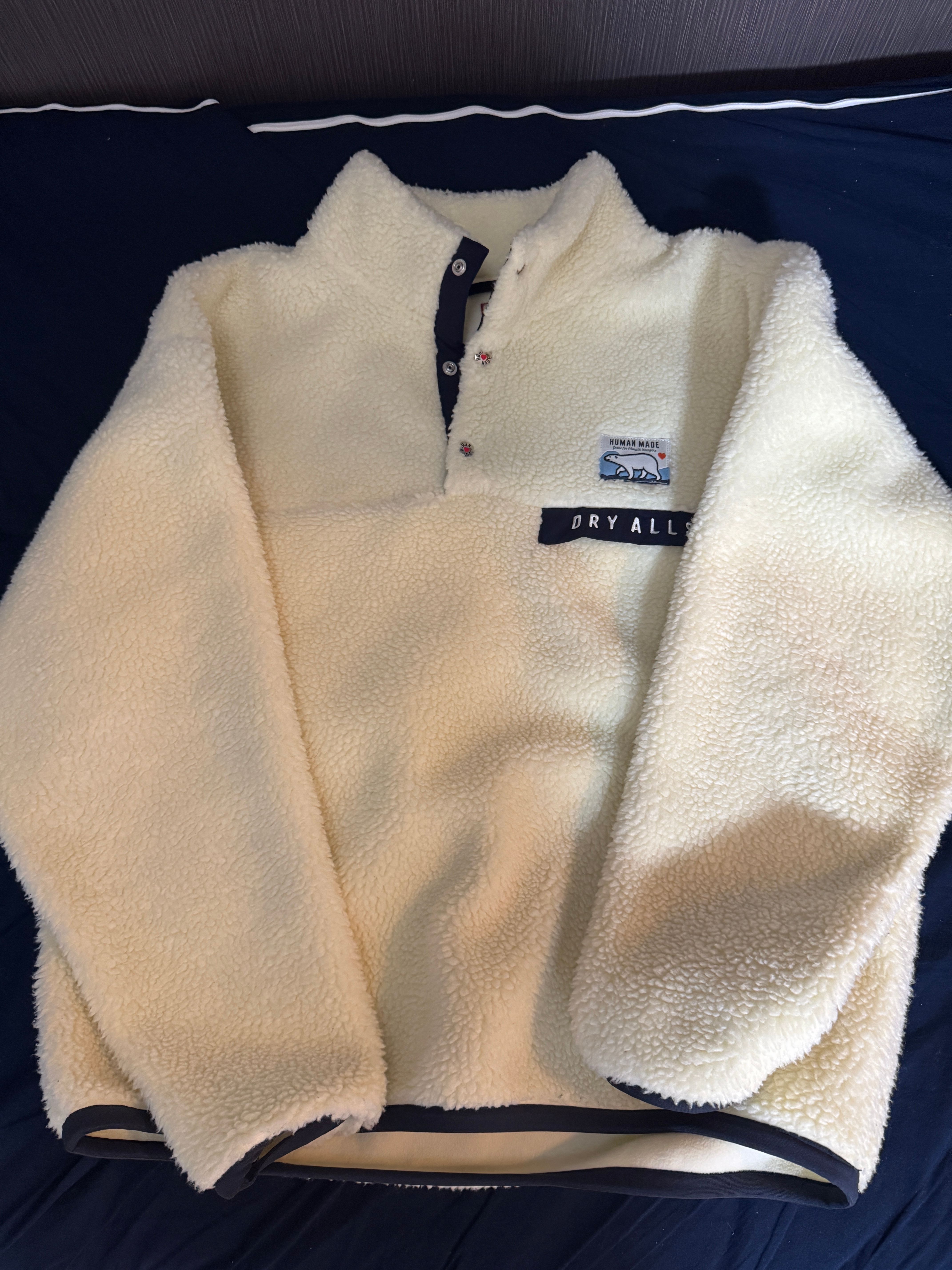 HUMAN MADE BOA FLEECE PULLOVER "White"