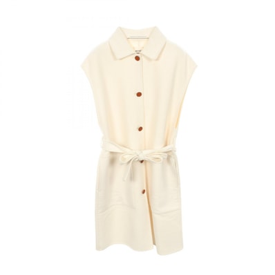 エルメス HERMES クルードセル ロングジレ ベスト 衣料品 トップス カシミヤ レディース アイボリー系 4E0101DA 【中古】