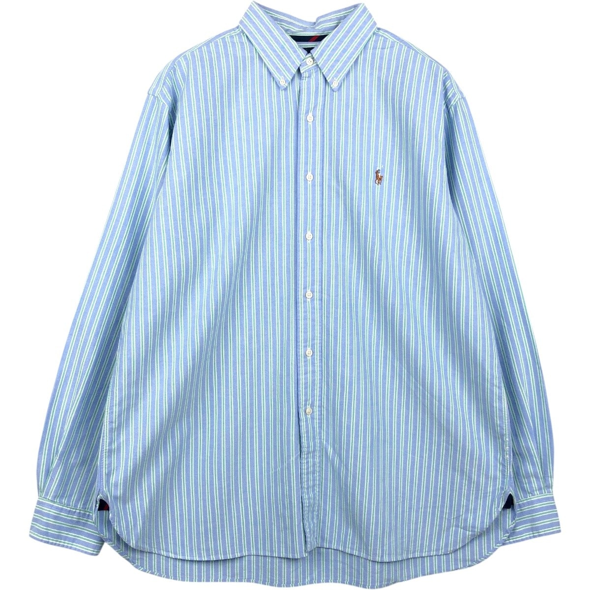古着 ラルフローレン Ralph Lauren CLASSIC FIT クラシックフィット 長袖 ボタンダウンストライプシャツ メンズXL相当/eaa659339