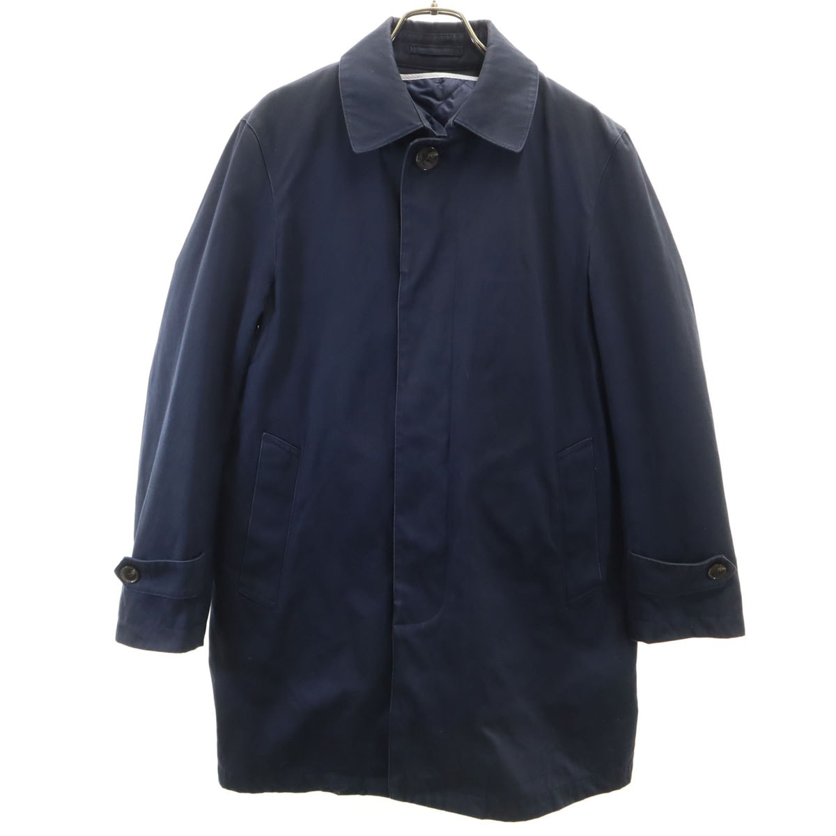 BEAMS HEART ビームスハート ステンカラーコート 44 ネイビー 中綿ライナー付き