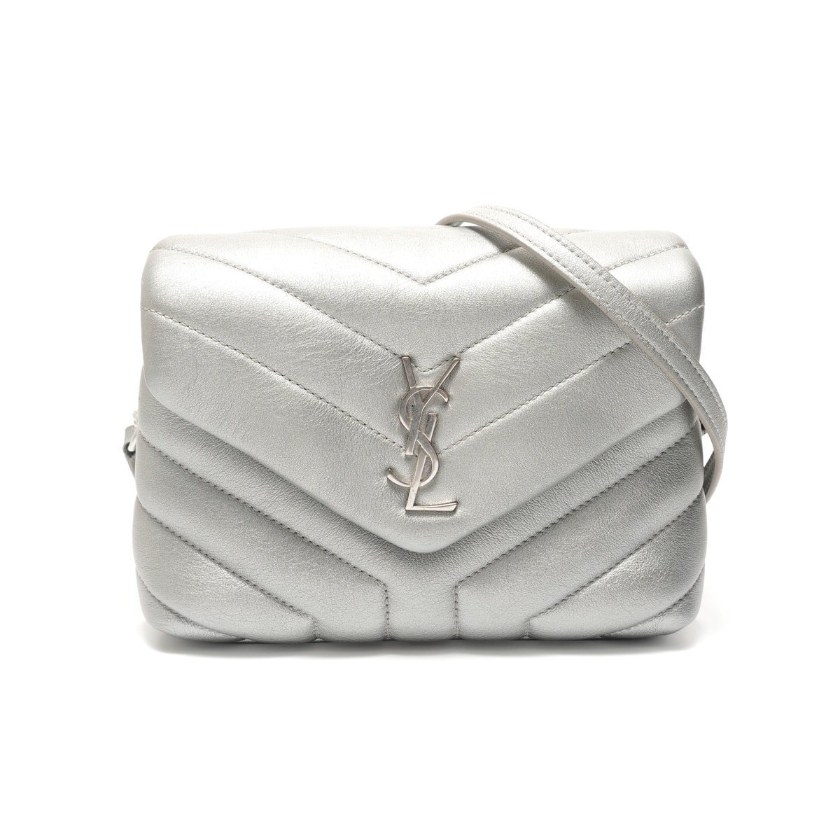 イヴ・サンローラン YSL シルバー金具 ルル ショルダーバッグ【中古】