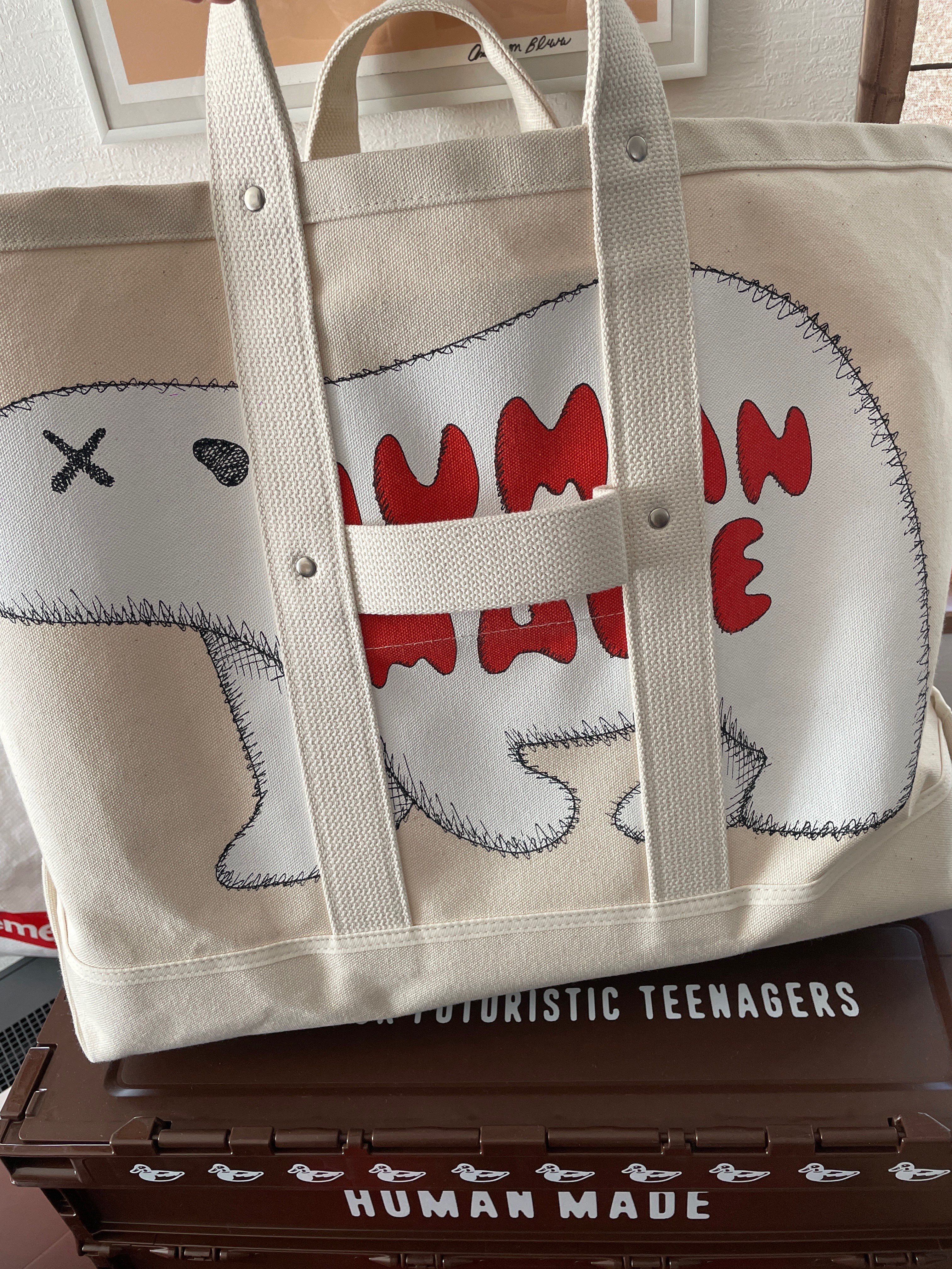 HUMAN MADE x KAWS TOTE BAG LARGE "White"