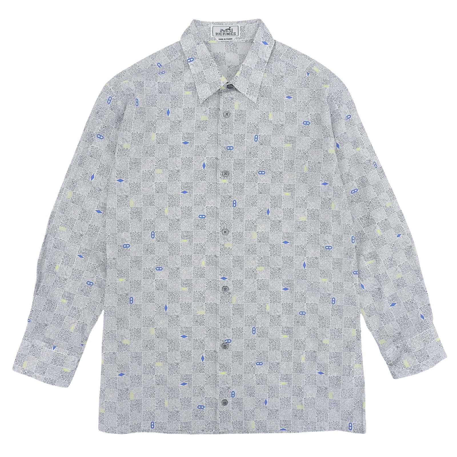 極美品 エルメス 長袖シャツ マルチ メンズ 39 15 1/2
