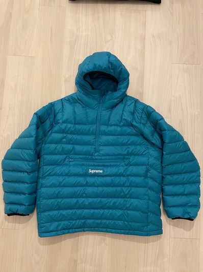 Supreme Micro Down Half Zip Hooded Pullover "Teal"