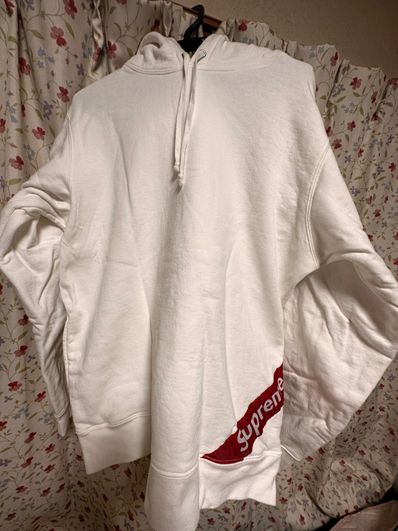 Supreme Corner Label Hooded Sweatshirt "White"