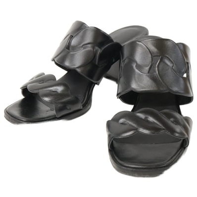 エルメス 【美品】Gaby 60 ギャビー60 シェーヌ・グルメット シェーヌ・トルサード チャンキーヒール 38