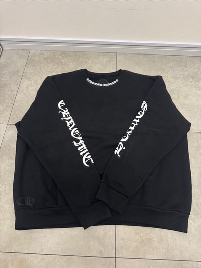 Chrome Hearts Neck Logo Crew Sweat "Black"