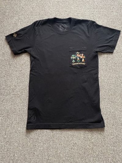 Chrome Hearts Horseshoe 3 CEM CRS Pocket T-Shirt Camouflage "Black/Gold"