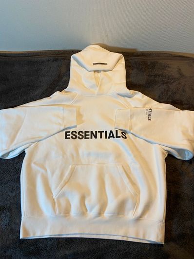 FEAR OF GOD ESSENTIALS 3D Silicon Applique Pullover Hoodie "White"