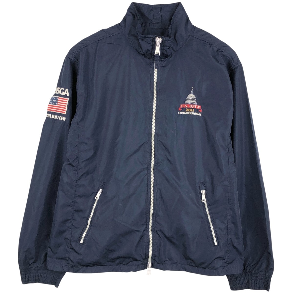 古着 ラルフローレン Ralph Lauren POLO GOLF ポロゴルフ USGA 星条旗柄 ウインドブレーカー メンズL相当/eaa673382