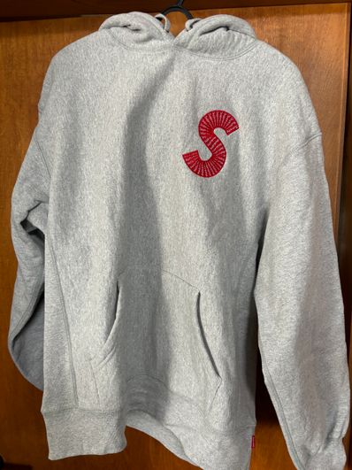 Supreme S Logo Hooded Sweatshirt "Heather Grey" (20FW)