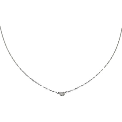 ティファニー TIFFANY&Co. バイザヤード ペンダント ネックレス Pt950プラチナ ダイヤモンド レディース【中古】【Aランク】