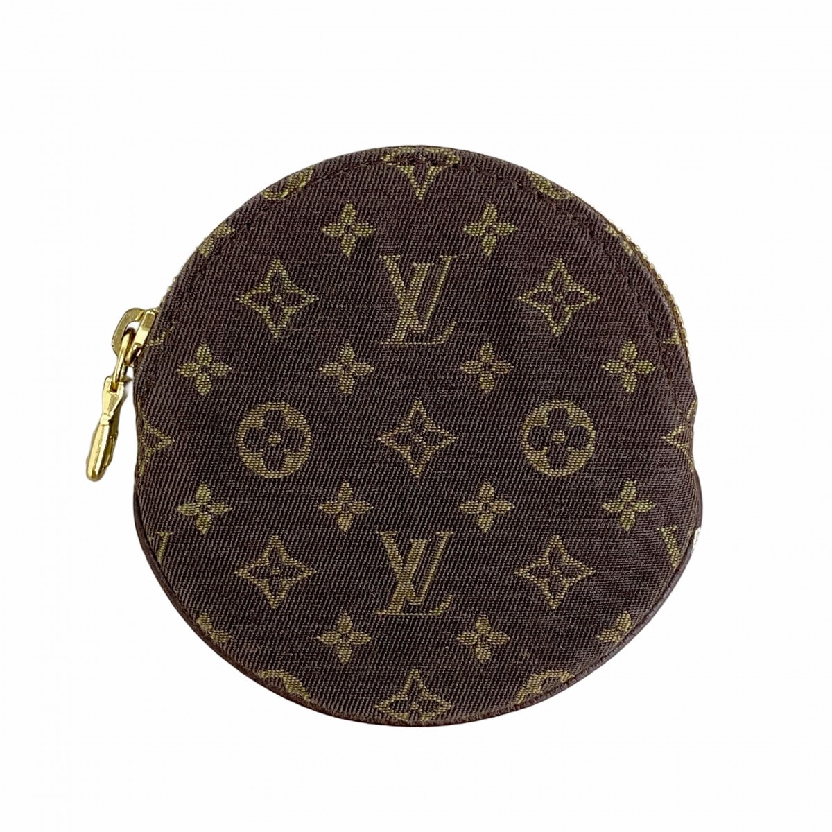 【6da0702】ルイヴィトン コインケース モノグラム・ミニラン ポルトモネロン M95232 エベヌ【中古】レディース