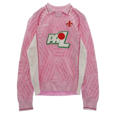 PALACE パレス ニット 26SS Viola Knit ヴィオラ 長袖 ポロ ニット ピンク系 ホワイト系 M【中古】