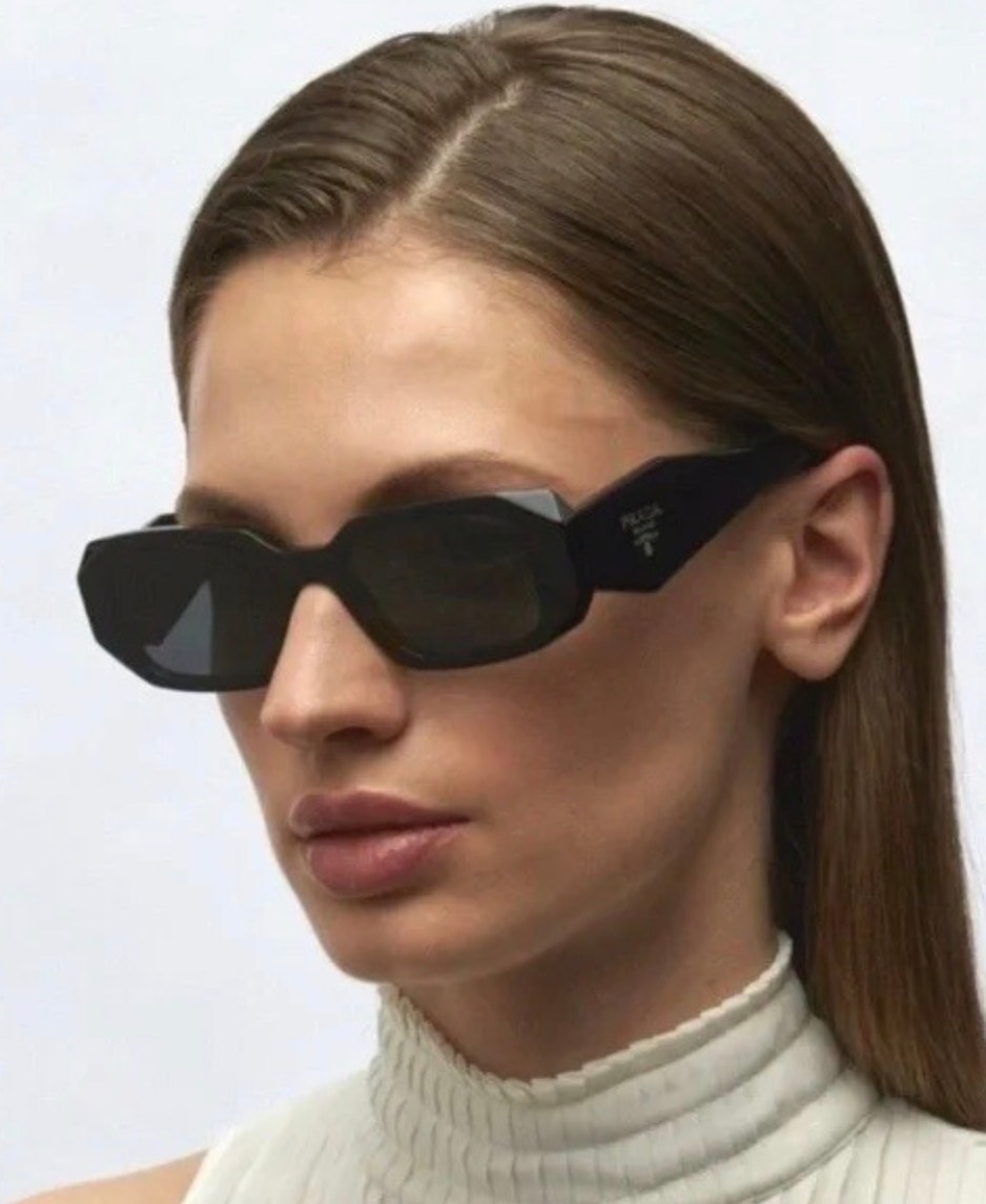 PRADA Women's Acetate Sunglasses "Black"