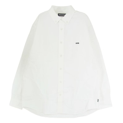 GOD SELECTION XXX ゴッドセレクション 長袖シャツ B.D SHIRT ボタンダウン オックスフォード シャツ ホワイト系 L【美品】【中古】