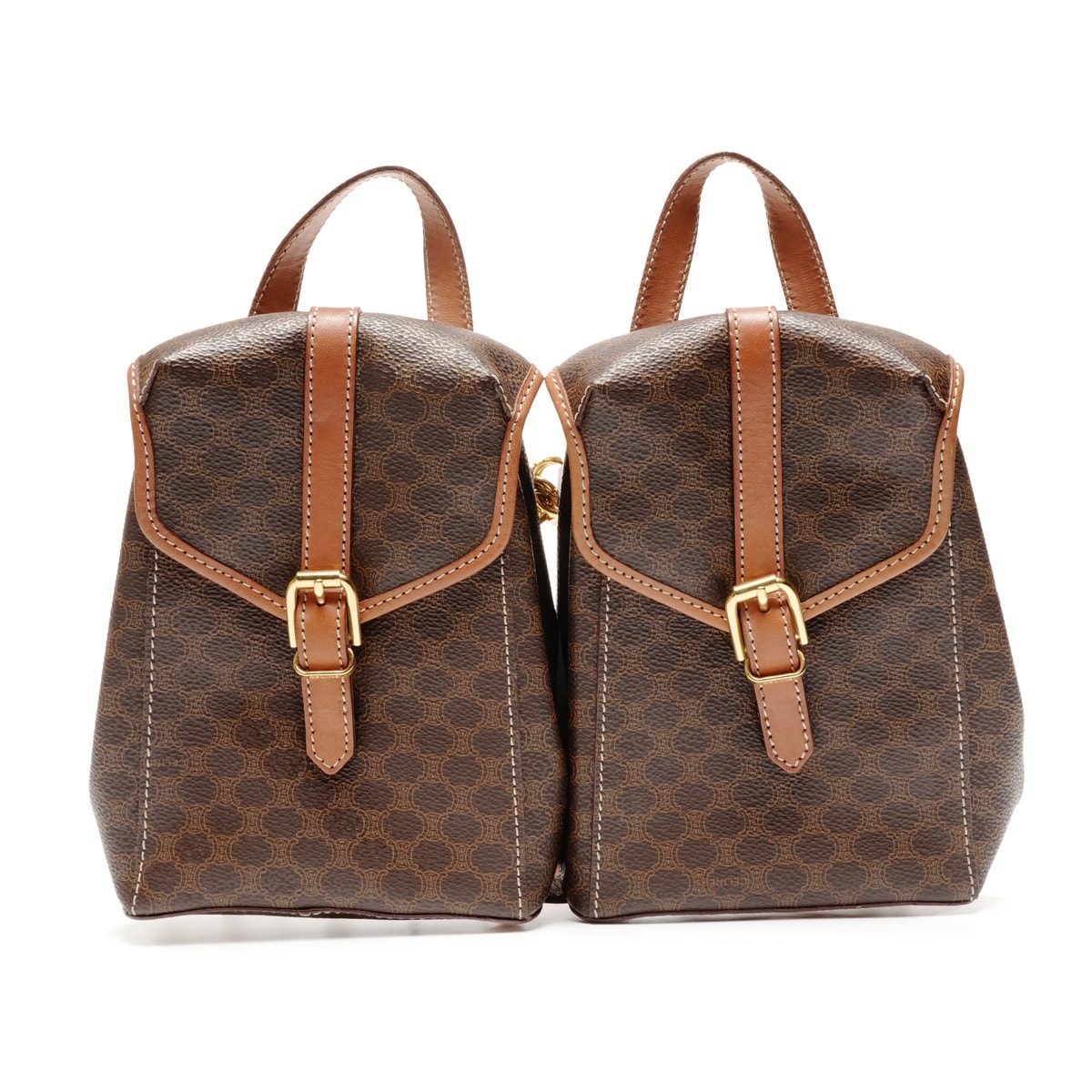 セリーヌ CELINE マカダム ツイン PVC リュック・デイパック【中古】