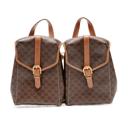 セリーヌ CELINE マカダム ツイン PVC リュック・デイパック【中古】