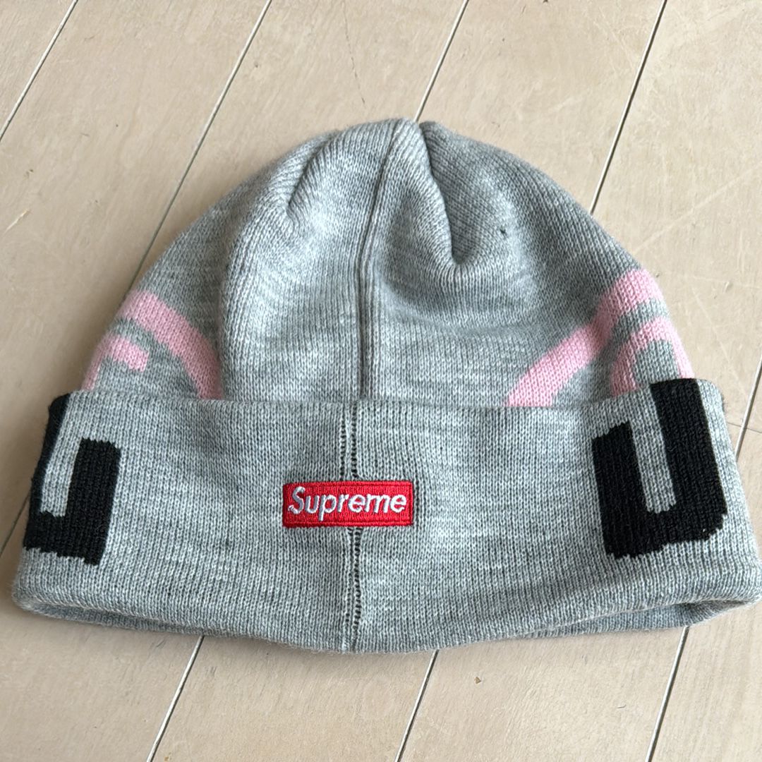 Supreme New Era 2-Tone Logo Beanie "Grey"