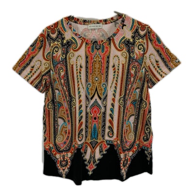 エトロ マルチカラー ペイズリー柄 半袖Tシャツ 46