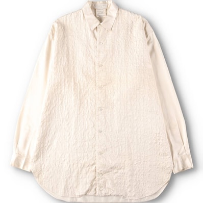 古着 80年代 ヨウジヤマモト yohji yamamoto POUR HOMME プールオム 長袖 シルク×コットンシャツ 日本製 メンズXL相当 ヴィンテージ/yaa000399