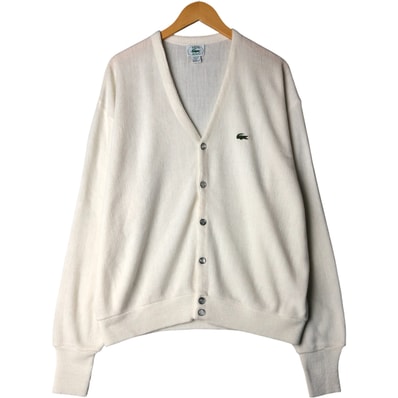 古着 80~90年代 ラコステ LACOSTE IZOD アクリルニットカーディガン USA製 メンズXL相当 ヴィンテージ/eaa595833